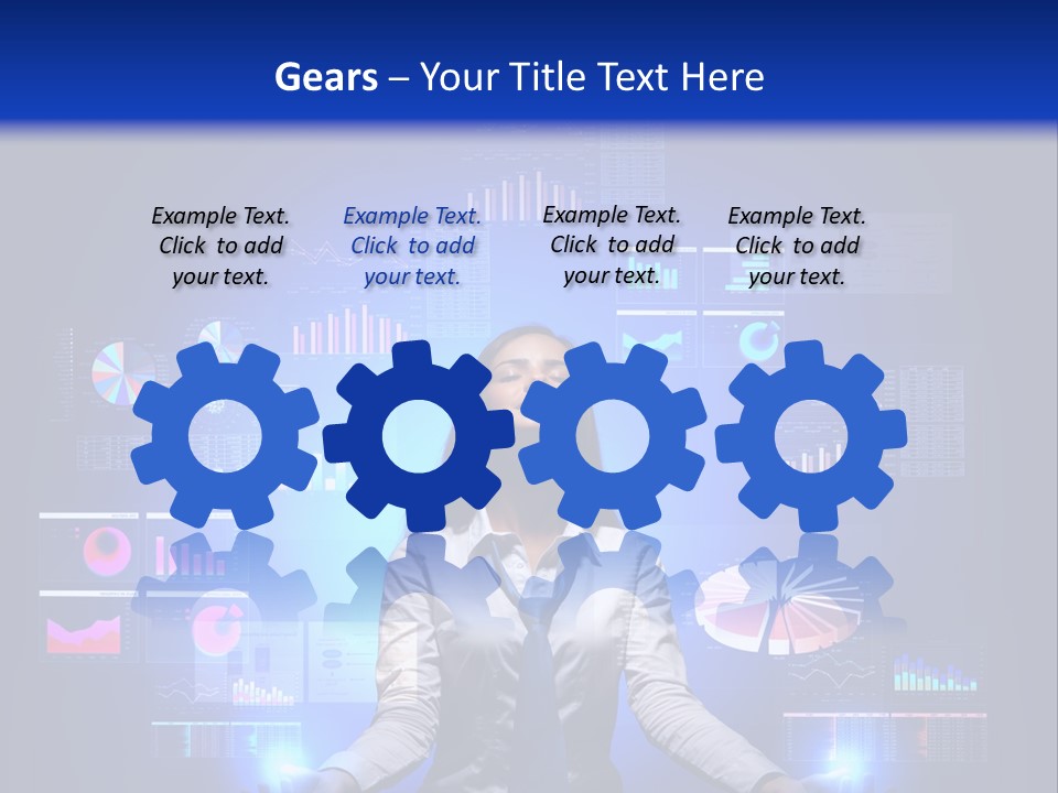 The Girl Is Immersed In Data Analysis PowerPoint Template