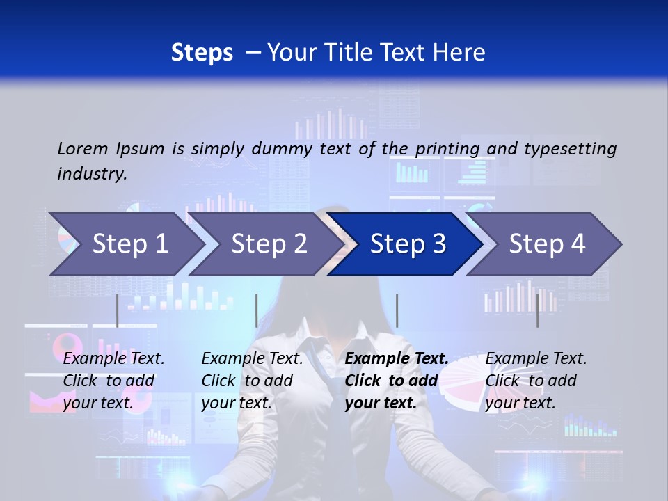 The Girl Is Immersed In Data Analysis PowerPoint Template