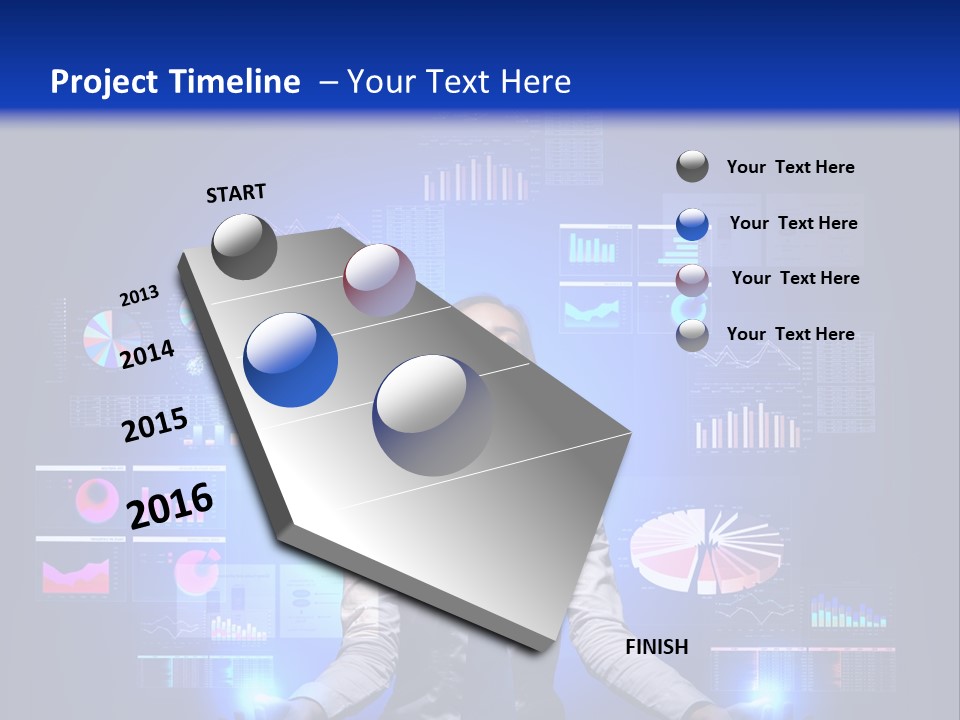 The Girl Is Immersed In Data Analysis PowerPoint Template