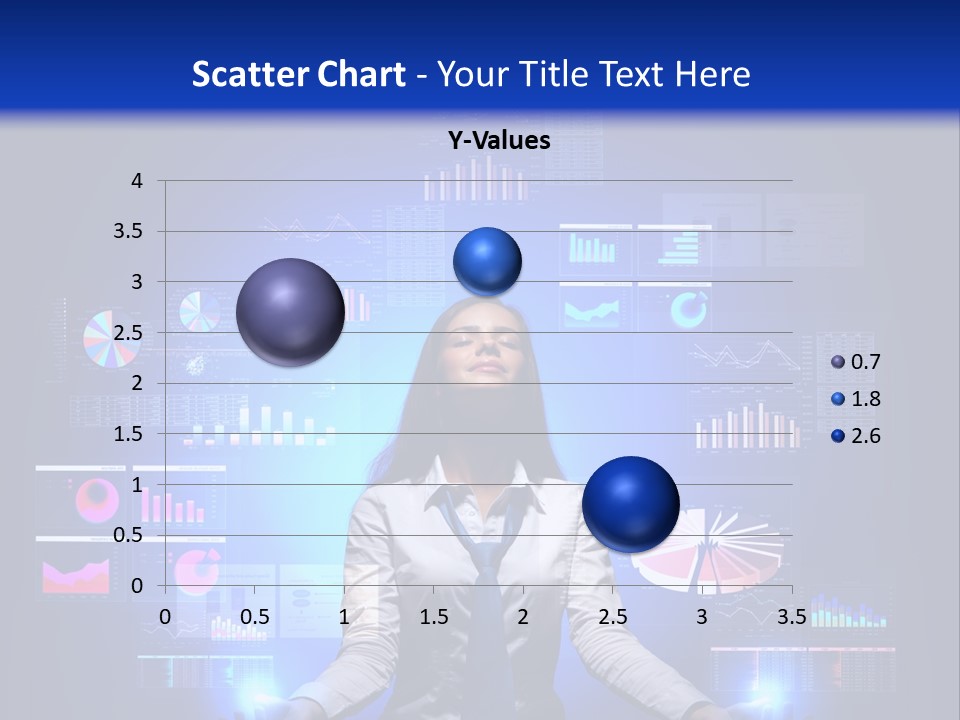 The Girl Is Immersed In Data Analysis PowerPoint Template