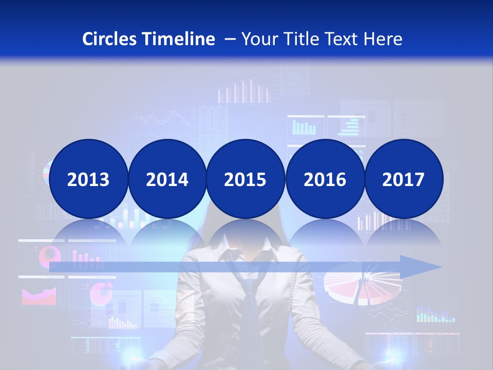 The Girl Is Immersed In Data Analysis PowerPoint Template