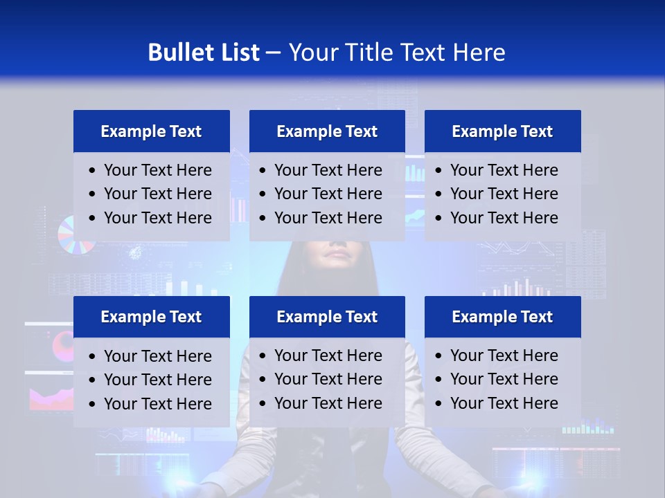 The Girl Is Immersed In Data Analysis PowerPoint Template