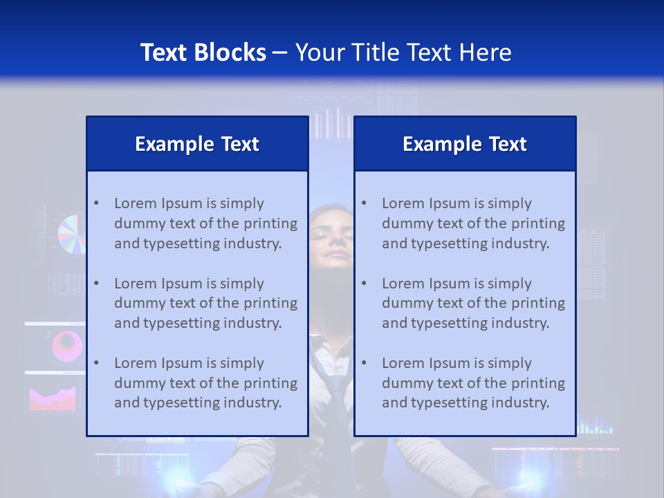 The Girl Is Immersed In Data Analysis PowerPoint Template