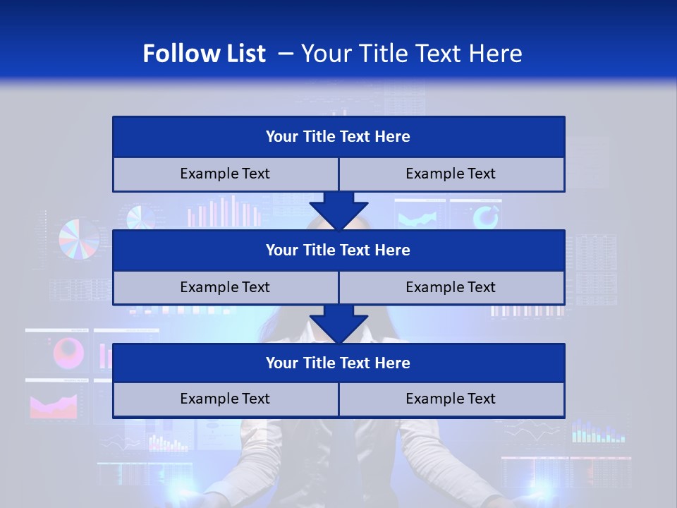 The Girl Is Immersed In Data Analysis PowerPoint Template