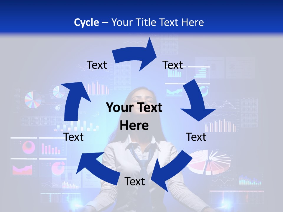 The Girl Is Immersed In Data Analysis PowerPoint Template