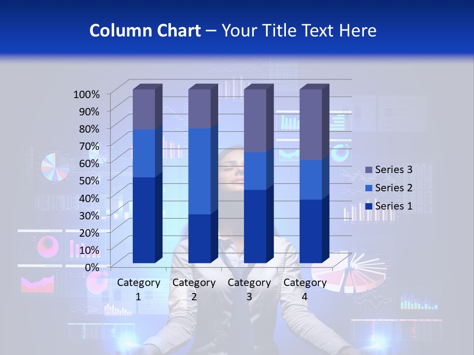 The Girl Is Immersed In Data Analysis PowerPoint Template
