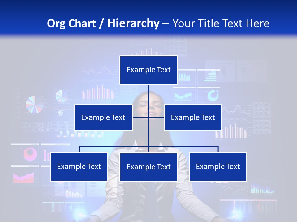 The Girl Is Immersed In Data Analysis PowerPoint Template
