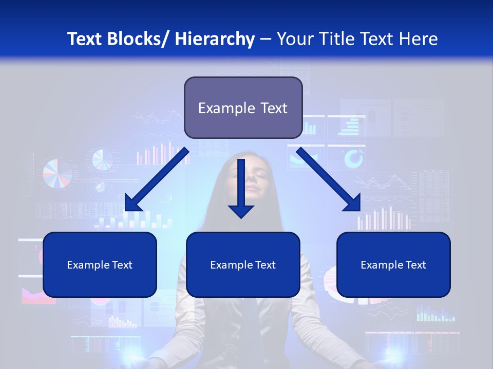 The Girl Is Immersed In Data Analysis PowerPoint Template