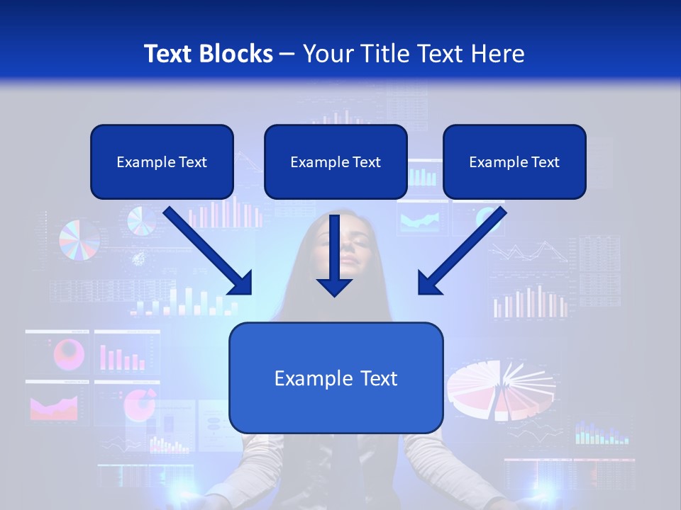 The Girl Is Immersed In Data Analysis PowerPoint Template