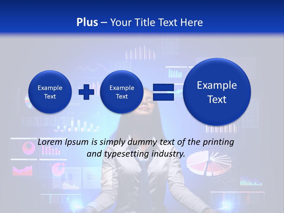 The Girl Is Immersed In Data Analysis PowerPoint Template