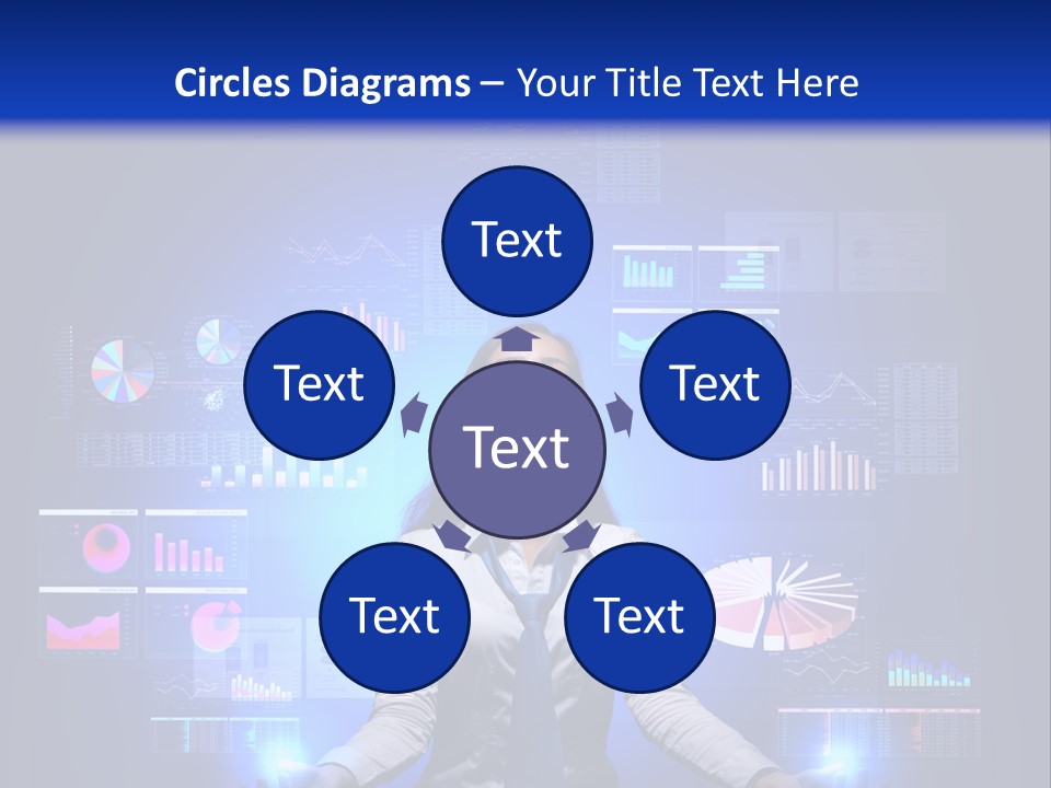 The Girl Is Immersed In Data Analysis PowerPoint Template