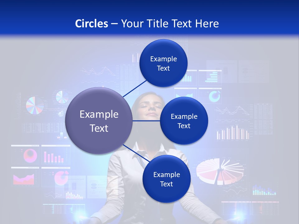 The Girl Is Immersed In Data Analysis PowerPoint Template