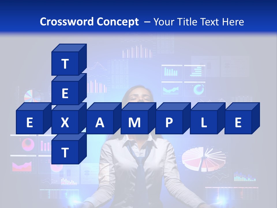 The Girl Is Immersed In Data Analysis PowerPoint Template