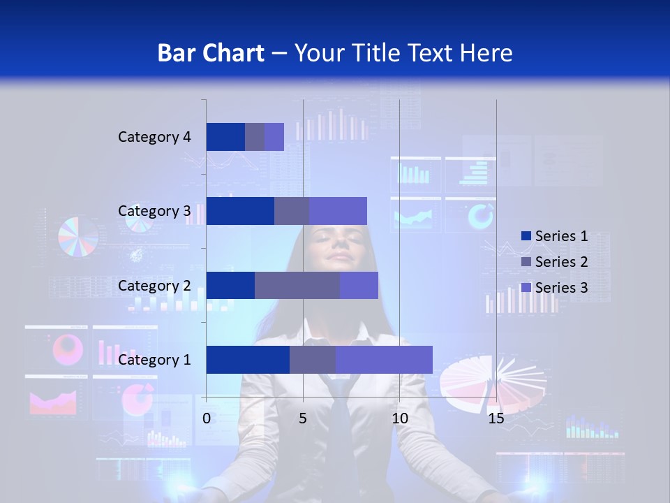 The Girl Is Immersed In Data Analysis PowerPoint Template
