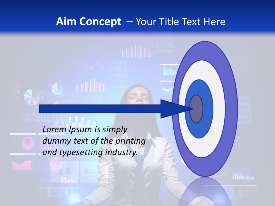 The Girl Is Immersed In Data Analysis PowerPoint Template