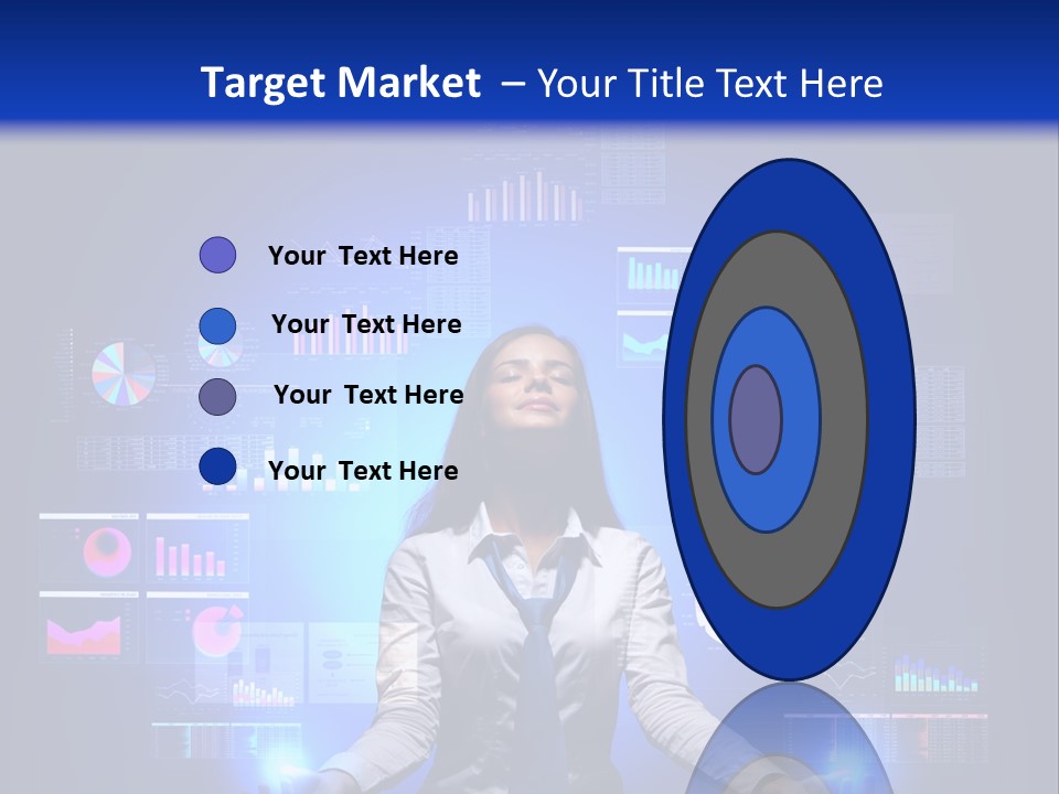 The Girl Is Immersed In Data Analysis PowerPoint Template