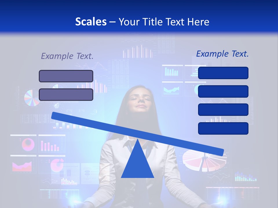 The Girl Is Immersed In Data Analysis PowerPoint Template