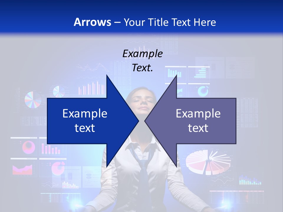 The Girl Is Immersed In Data Analysis PowerPoint Template