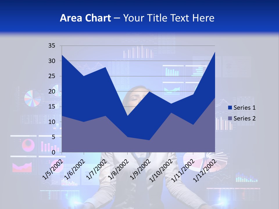 The Girl Is Immersed In Data Analysis PowerPoint Template