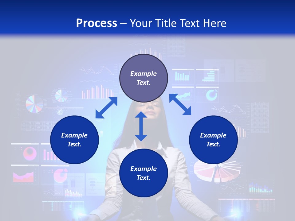 The Girl Is Immersed In Data Analysis PowerPoint Template