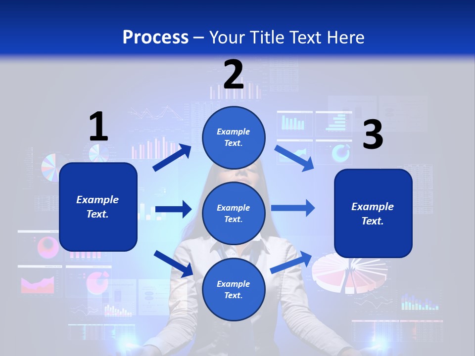 The Girl Is Immersed In Data Analysis PowerPoint Template