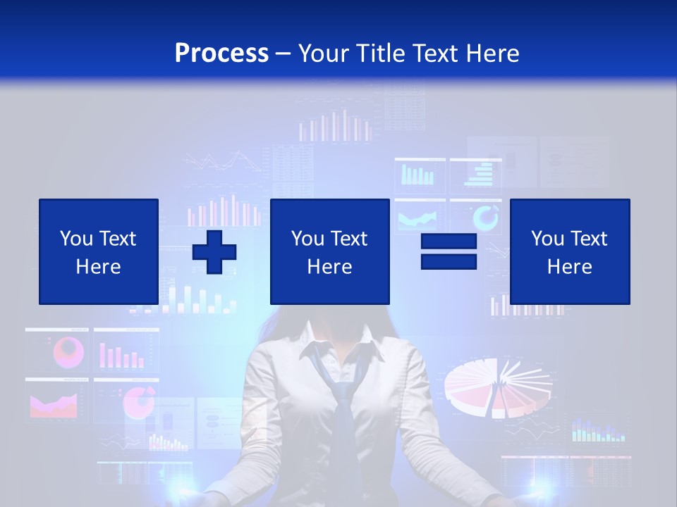 The Girl Is Immersed In Data Analysis PowerPoint Template