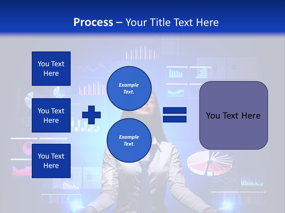 The Girl Is Immersed In Data Analysis PowerPoint Template