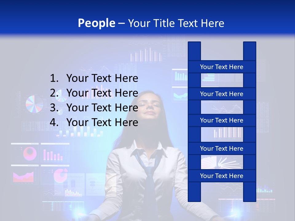 The Girl Is Immersed In Data Analysis PowerPoint Template