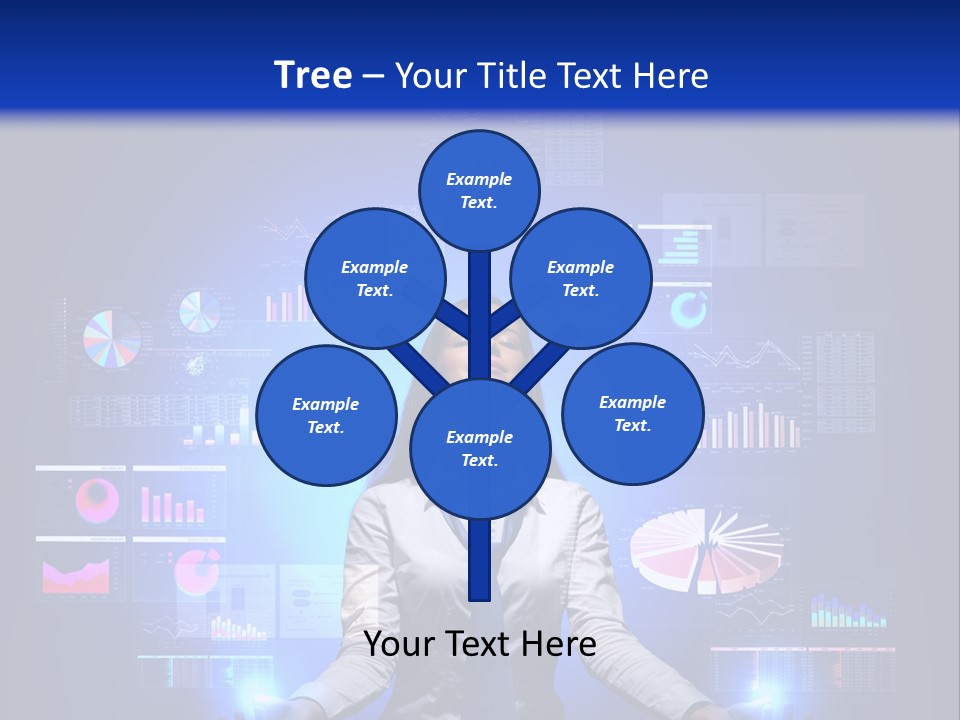 The Girl Is Immersed In Data Analysis PowerPoint Template