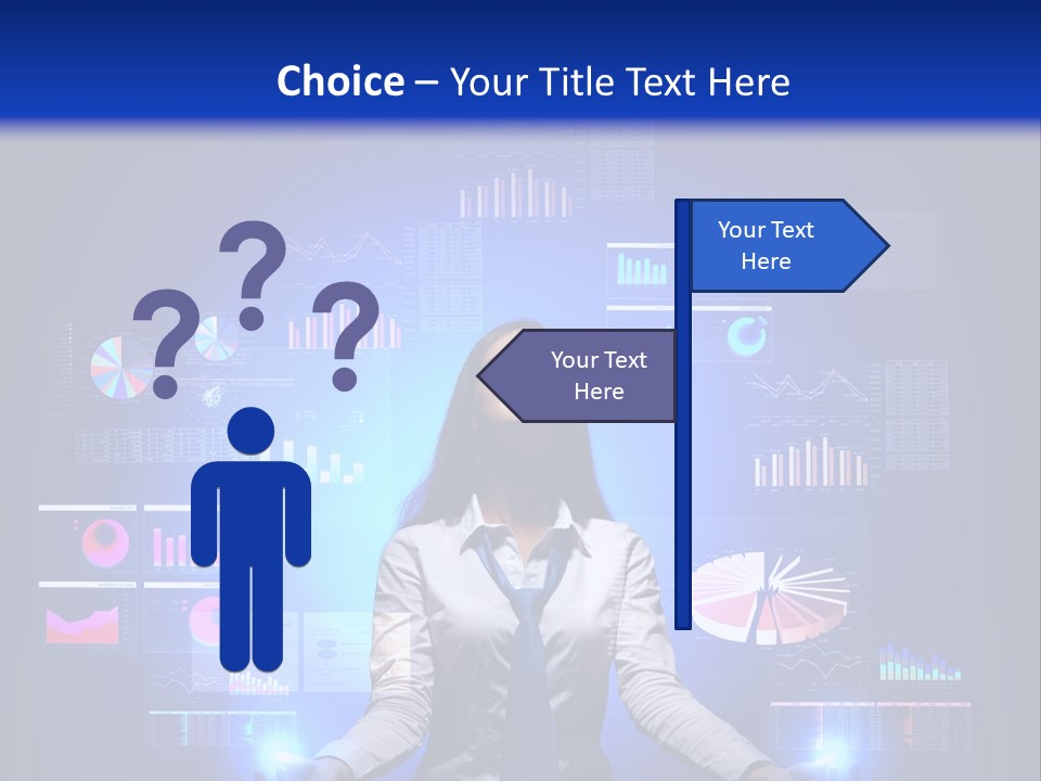 The Girl Is Immersed In Data Analysis PowerPoint Template