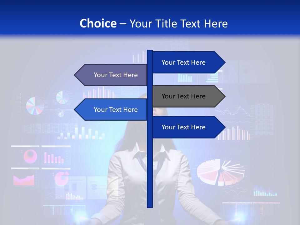 The Girl Is Immersed In Data Analysis PowerPoint Template