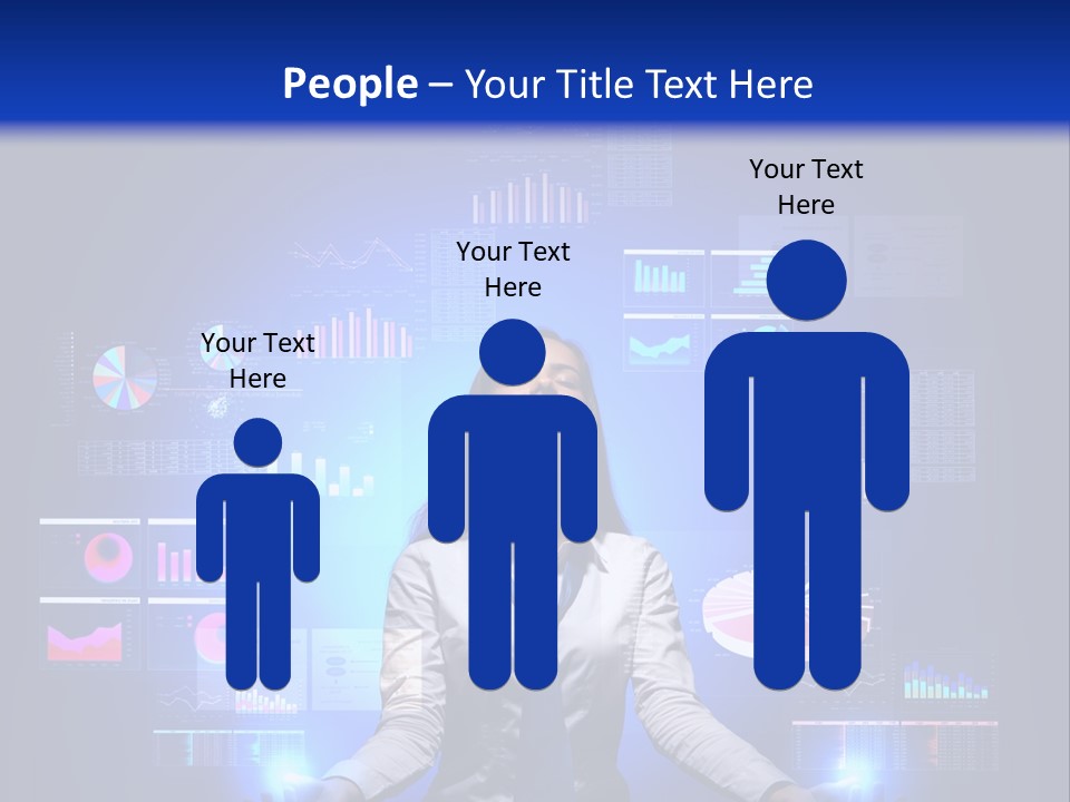 The Girl Is Immersed In Data Analysis PowerPoint Template