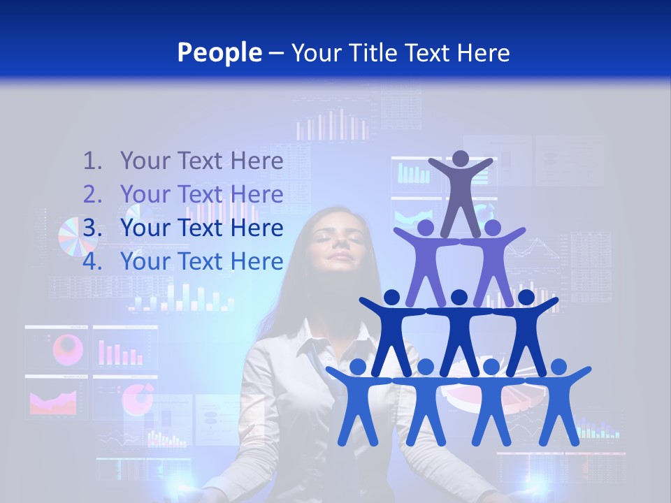 The Girl Is Immersed In Data Analysis PowerPoint Template