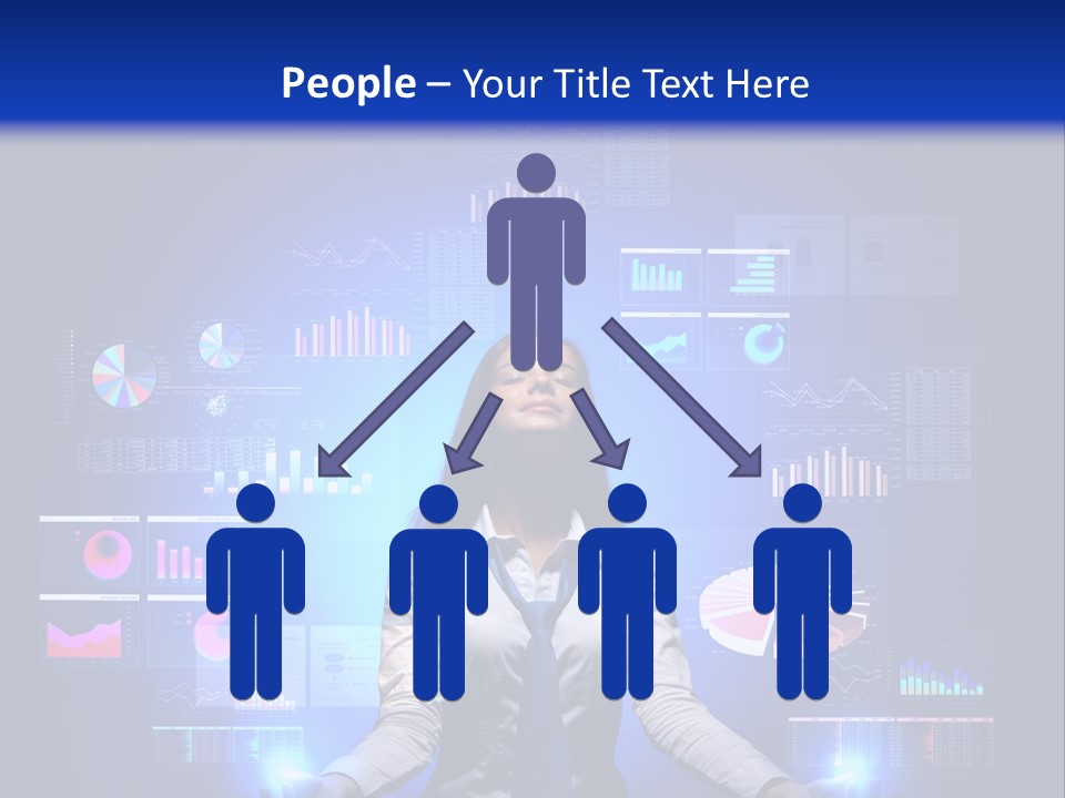 The Girl Is Immersed In Data Analysis PowerPoint Template