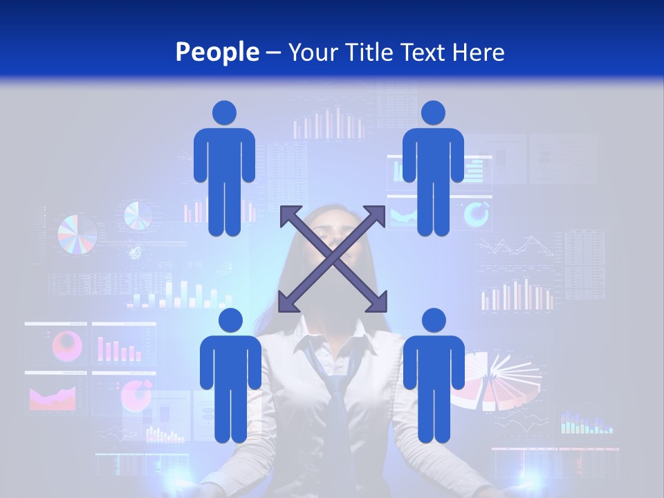 The Girl Is Immersed In Data Analysis PowerPoint Template