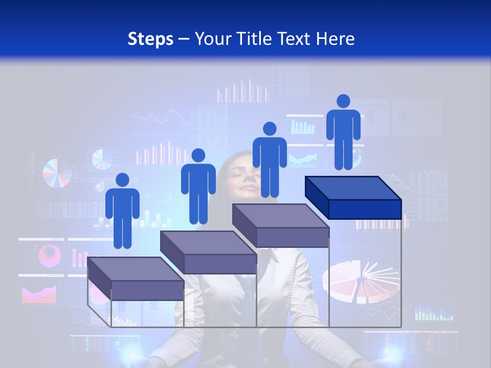 The Girl Is Immersed In Data Analysis PowerPoint Template