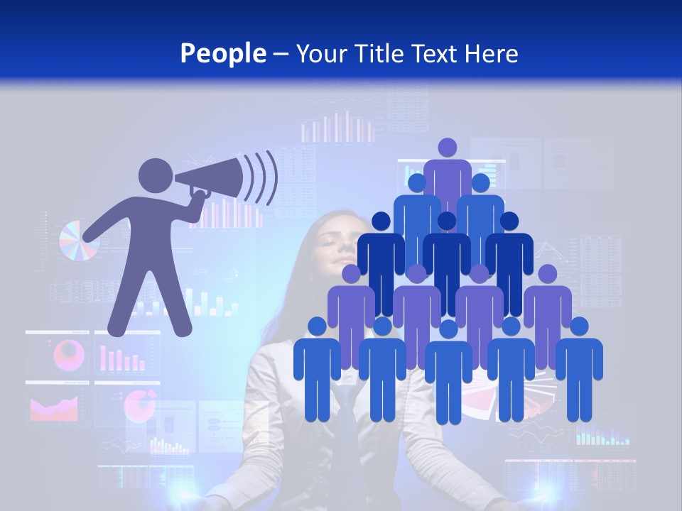 The Girl Is Immersed In Data Analysis PowerPoint Template