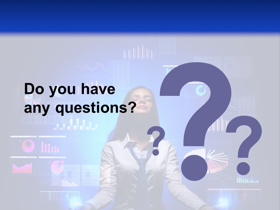 The Girl Is Immersed In Data Analysis PowerPoint Template