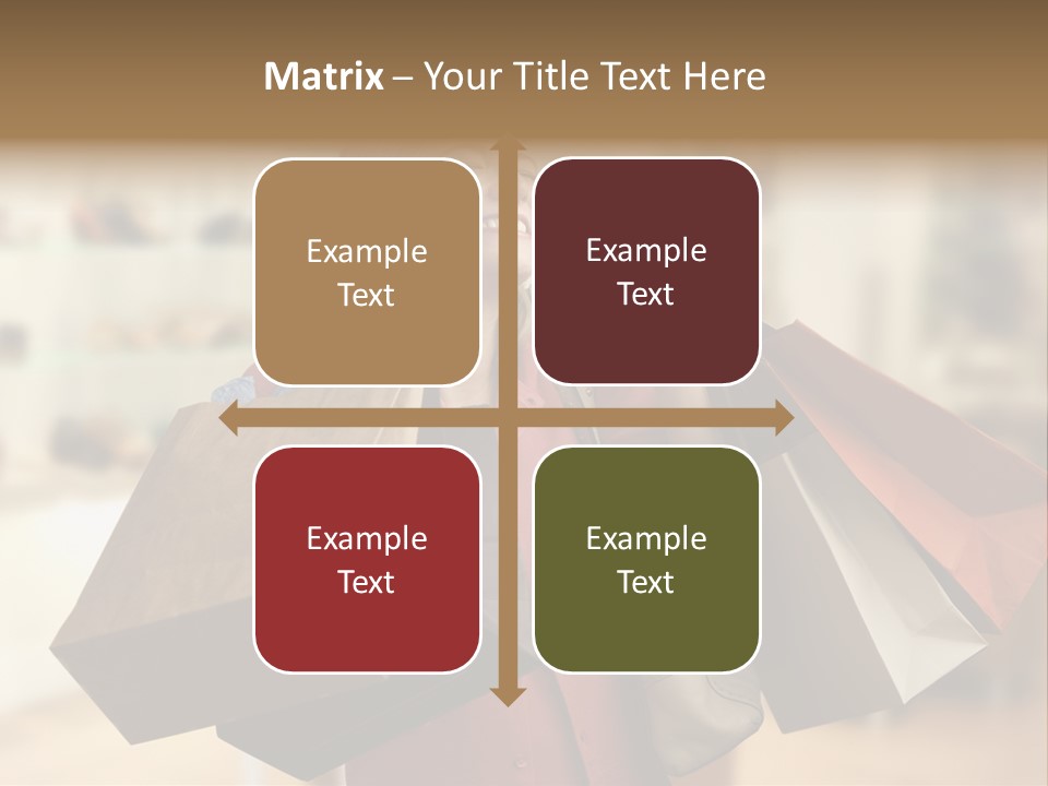 Girl After Shopping PowerPoint Template