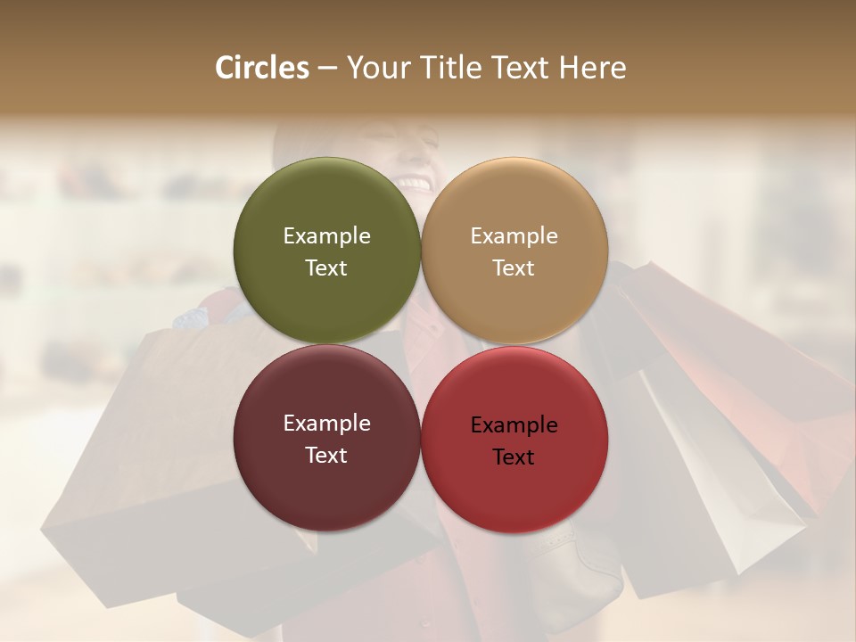 Girl After Shopping PowerPoint Template