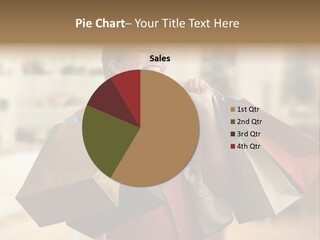 Girl After Shopping PowerPoint Template