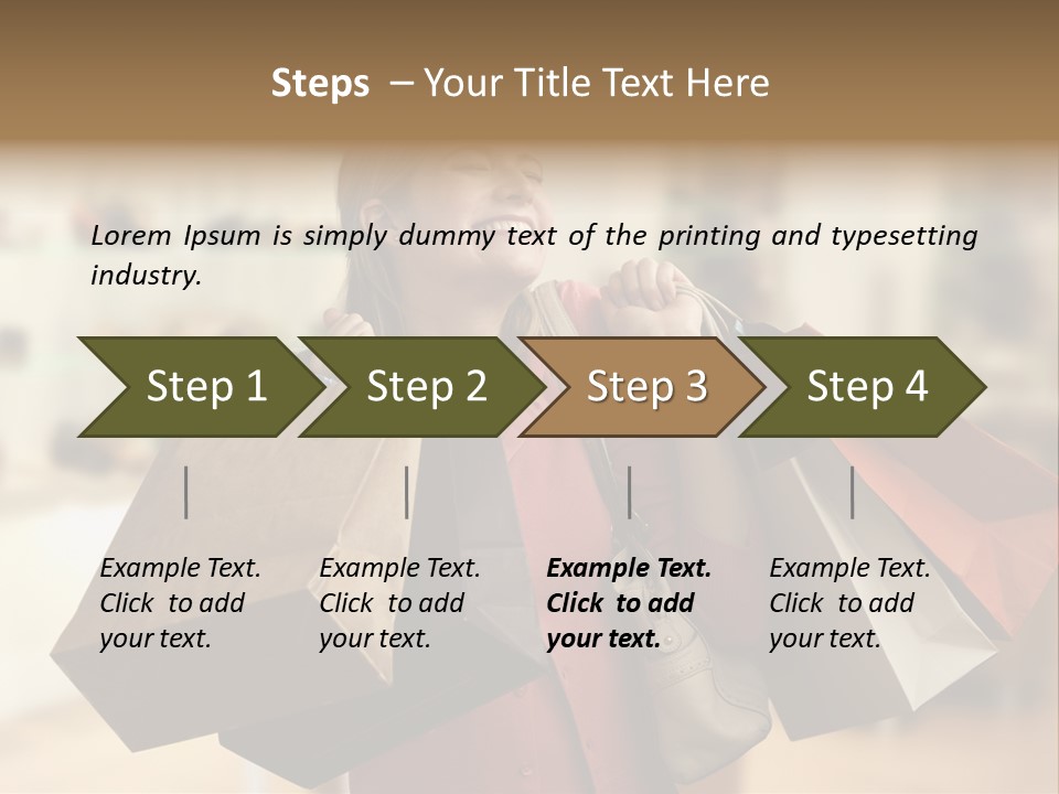 Girl After Shopping PowerPoint Template