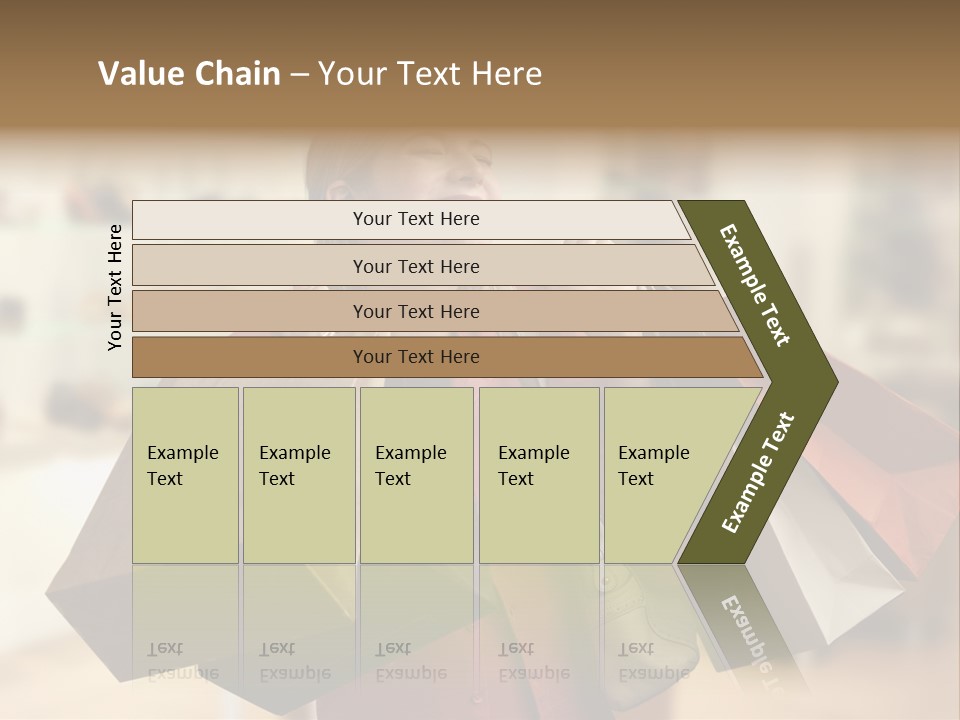 Girl After Shopping PowerPoint Template