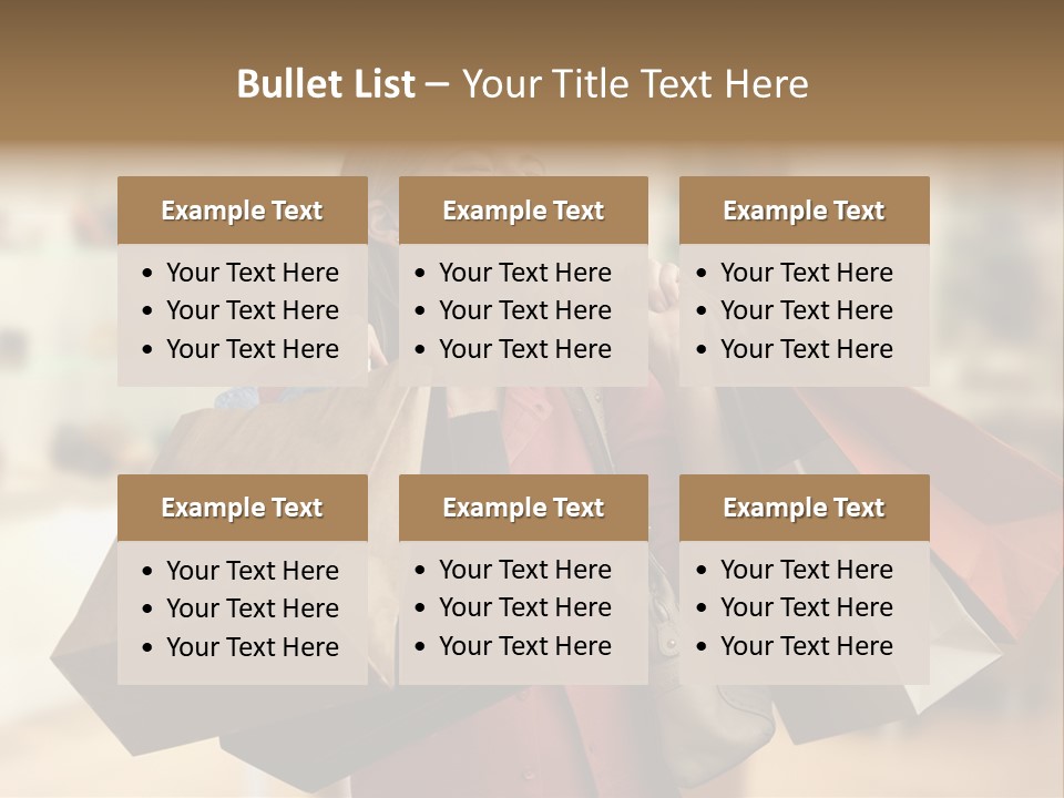 Girl After Shopping PowerPoint Template