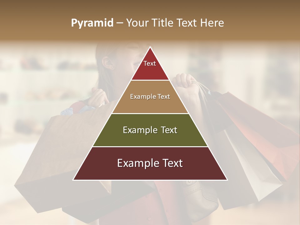 Girl After Shopping PowerPoint Template