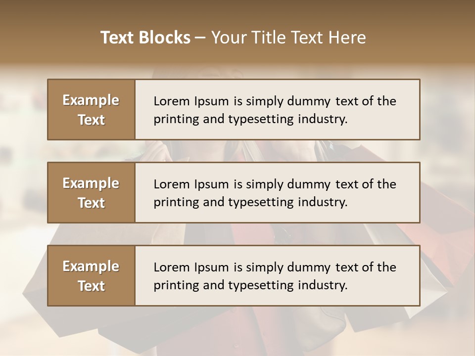 Girl After Shopping PowerPoint Template