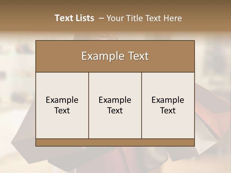 Girl After Shopping PowerPoint Template