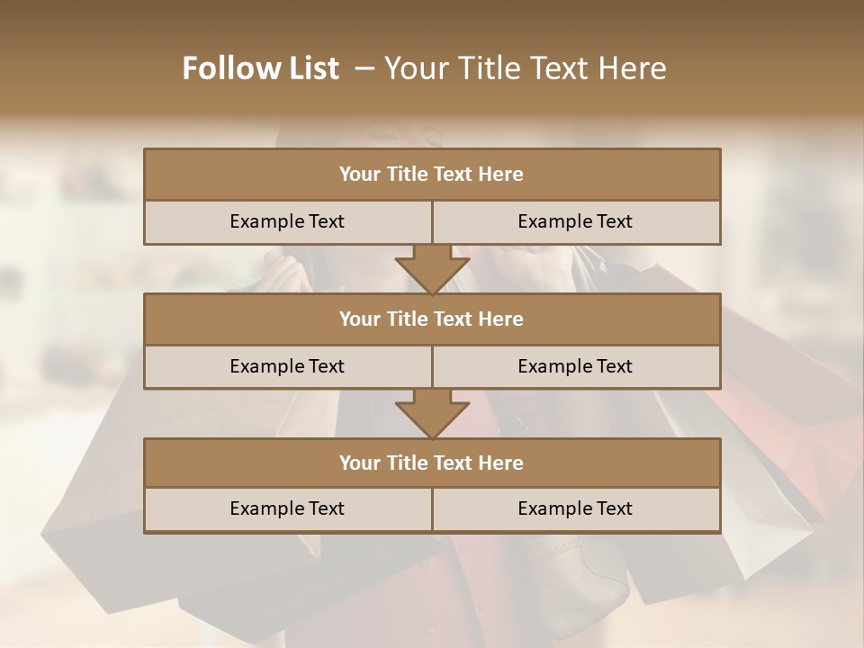 Girl After Shopping PowerPoint Template