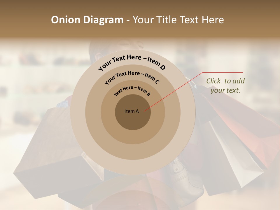 Girl After Shopping PowerPoint Template