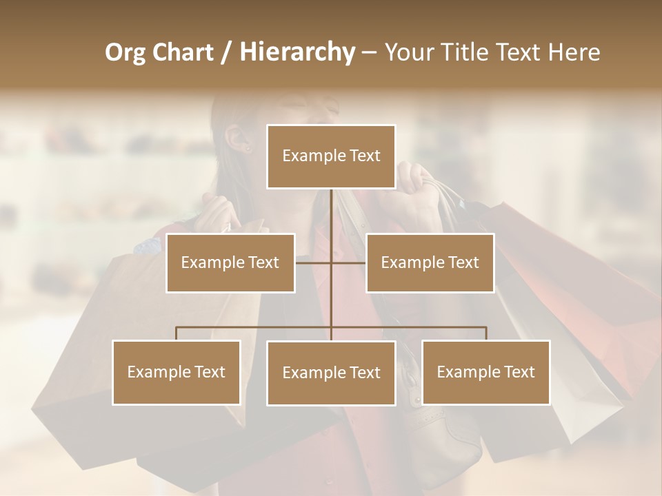 Girl After Shopping PowerPoint Template